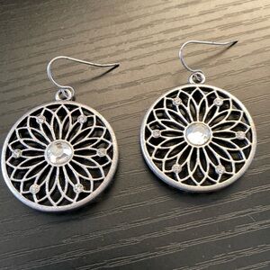 Rhinestone mandala earrings